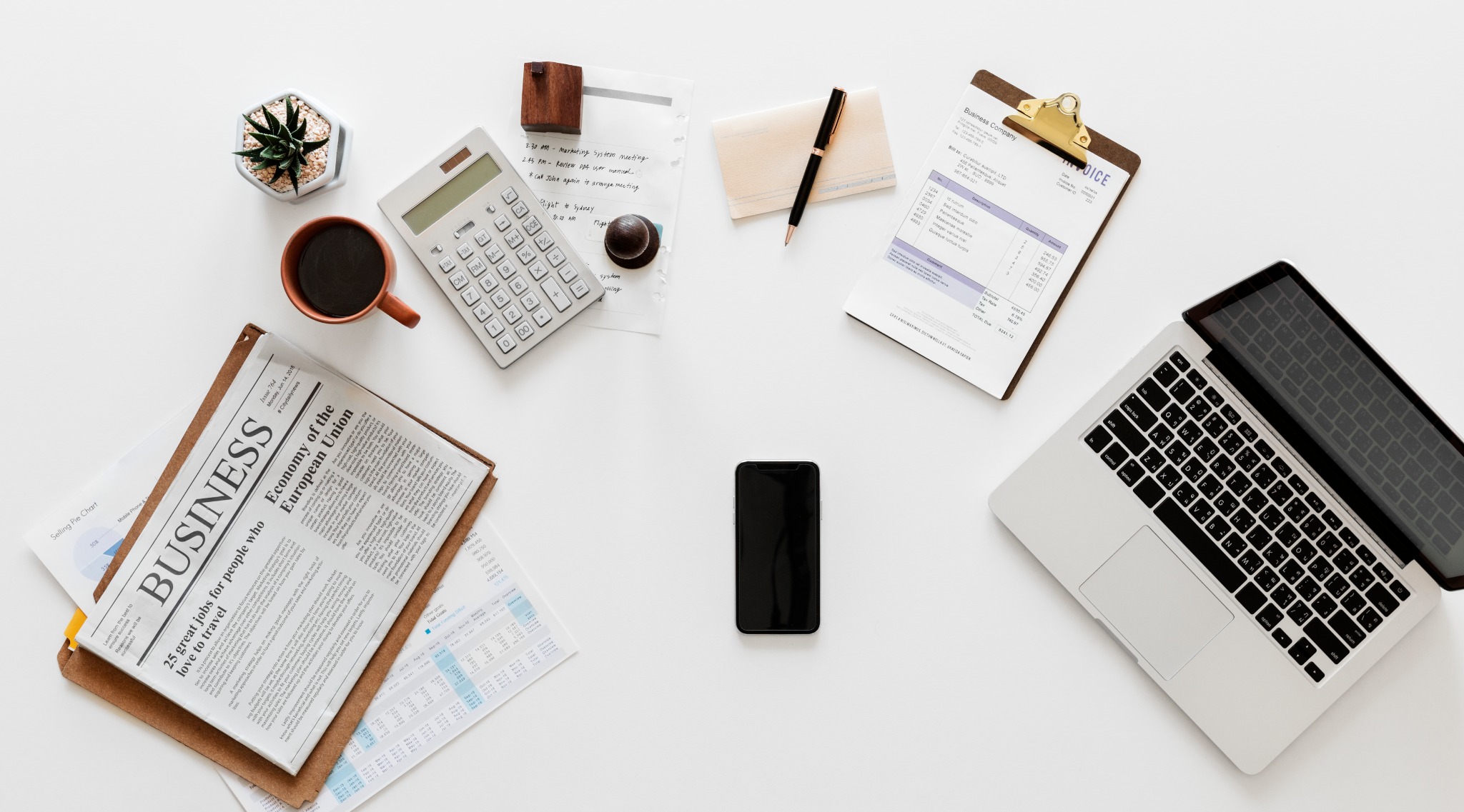 Professional accountancy workspace